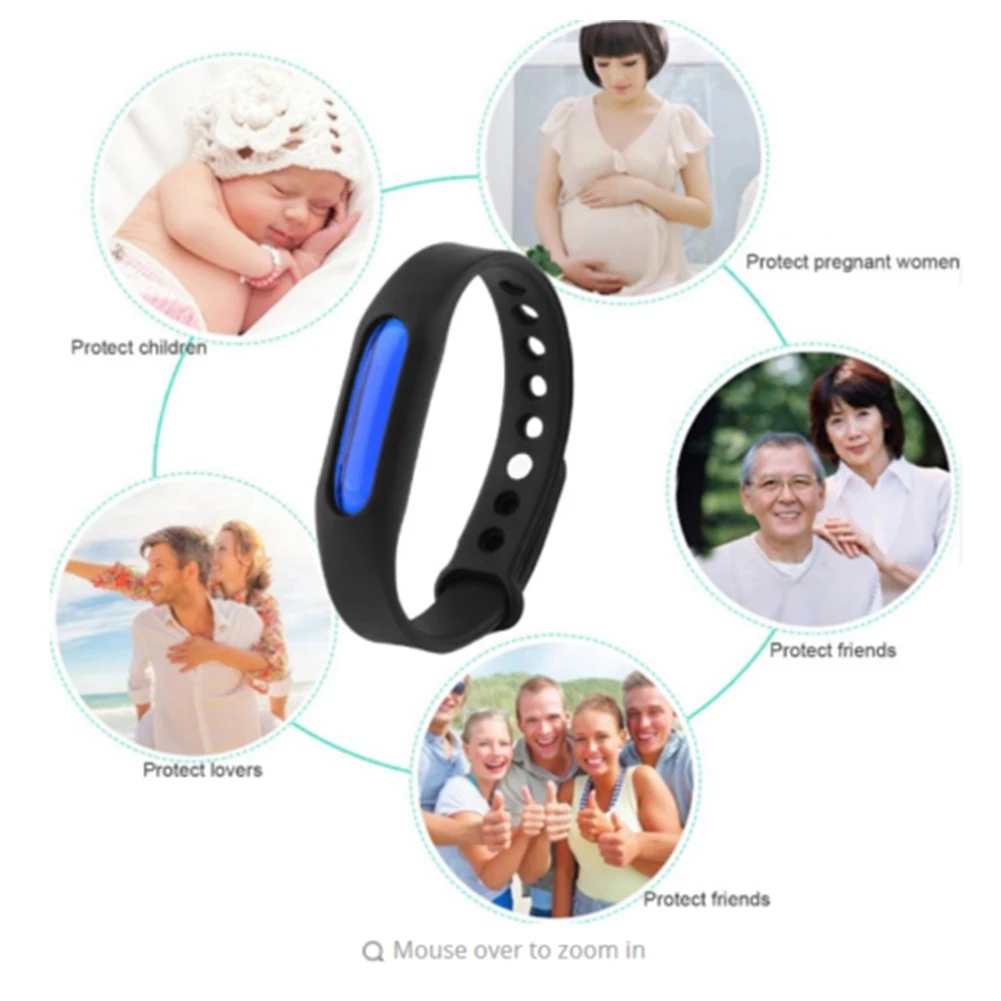 5 шт. анти москитный репеллент браслет на запястье насекомое замок означает