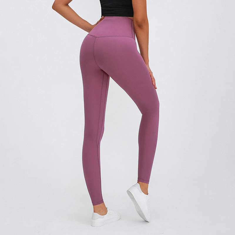 

Ladies High Waist Quick-drying Yoga Pants Fitness Sportswear Tight Leggings Spasm Nursing Abdomen Gym Sports Running Peach Hip