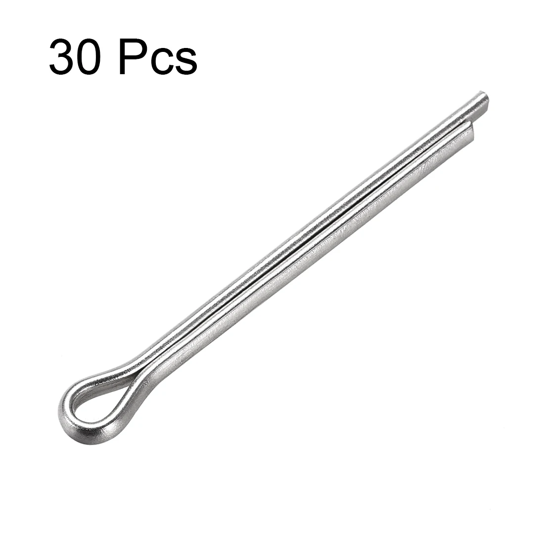 

uxcell 30Pcs Split Cotter Pin - 4mm x 45mm 304 Stainless Steel 2-Prongs Silver Tone for Secure Clevis Pins,Castle Nuts