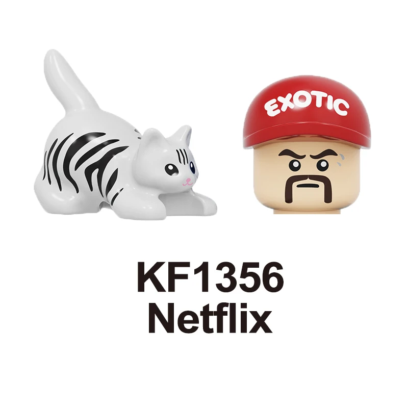 

KF1356 KF1357 New Movie Tiger King Building Blocks Netflix Figures Model Bricks Toys For Children Gifts