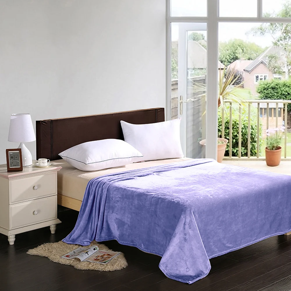 Фланелевое Флисовое одеяло зимние теплые одеяла с начесом темно синий красный