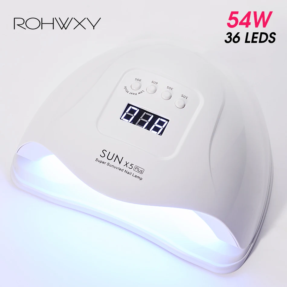 Сушилка для ногтей ROHWXY SUN 5X Plus сушки всех гель-лаков УФ-лампа с ЖК-дисплеем 36 шт.