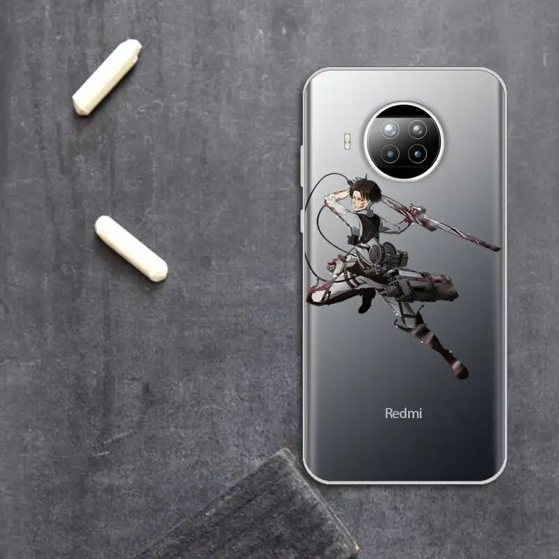 

Japan Anime attack on Titan Phone Case Transparent for Xiaomi Redmi note 10 t 8 9 pro lite 11