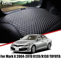 leather car trunk mat for toyota mark x 2004 2019 trunk boot mat x120 x130 cargo tray slip rear markx cover liner pad