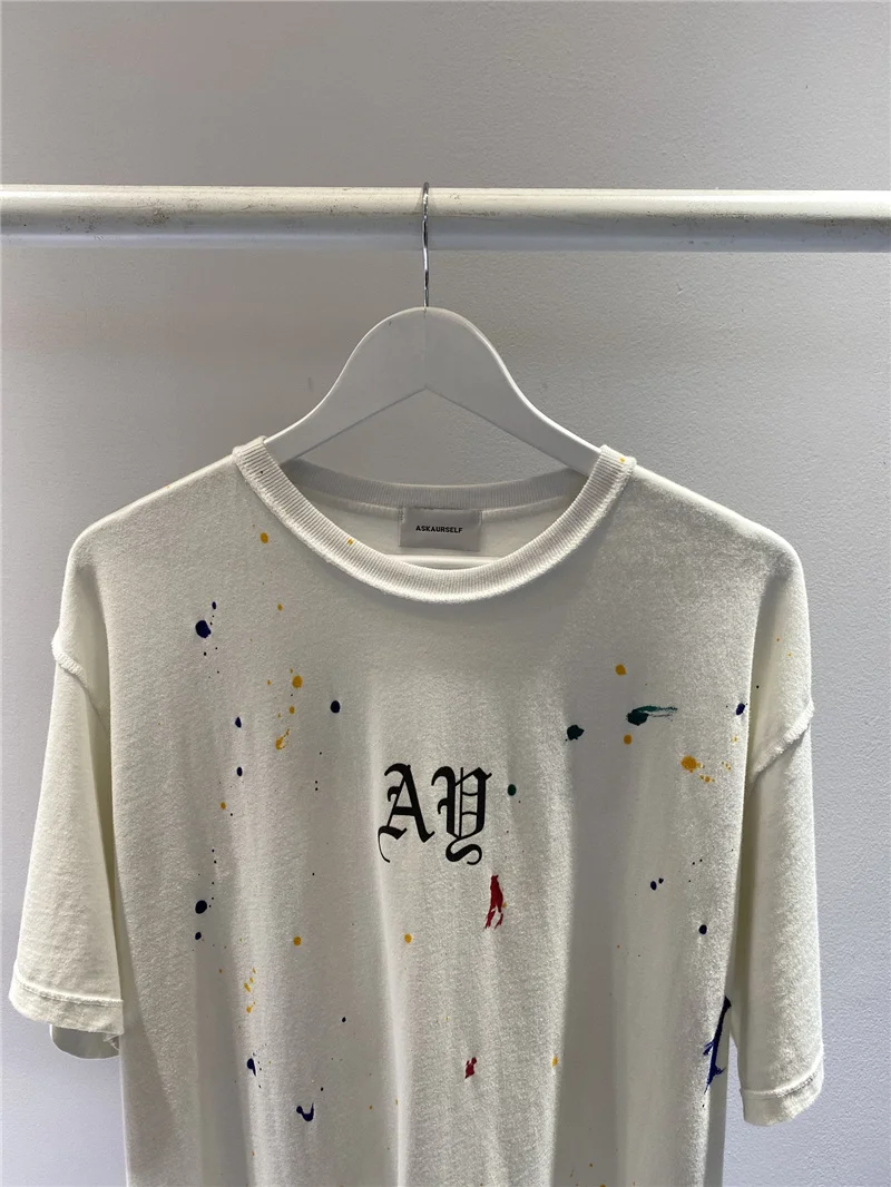 Tie Dye ASKYURSELF Daisy T Shirt Men Women 1:1 Best Quality T-shirt Tee Graffiti Tops | Мужская одежда