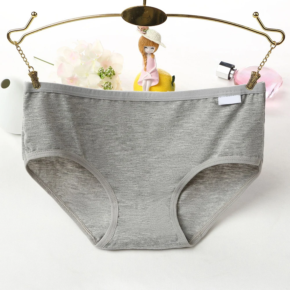 

Women Cotton Underwears Ladies Underwear Gril Briefs One Size Solid Female Underpants Woman Candy Color Women'S Panty Wholesale