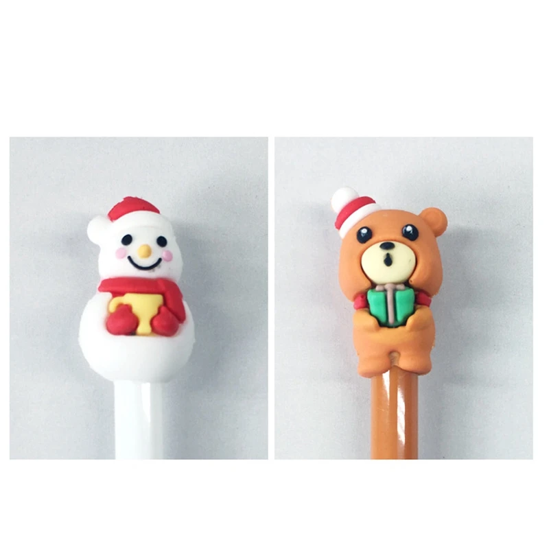 20 шт ручка подарок к Рождеству гелевая Рождественская нейтральная 0 5 черная