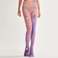 cartoon tiger personalized printed pantyhose thigh chaps in winter tight women viginal