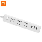 Оригинальный удлинитель питания Xiaomi, 2 А, 3 USB-разъема для быстрой зарядки, 250 В, 2500 Вт, макс. 1,8 м, Удлинительный шнур, вилка для ЕСВеликобританииСША