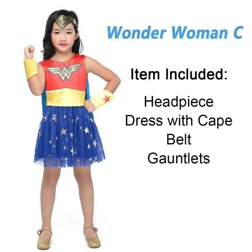 HN-M103 Костюм супергероев для девочек, костюм бэтгёрл, Wonder women, костюм Робина, платье Супергерл, костюм супергероя на Хэллоуин из фильма и телевизора для детей - Цвет: HN-M103