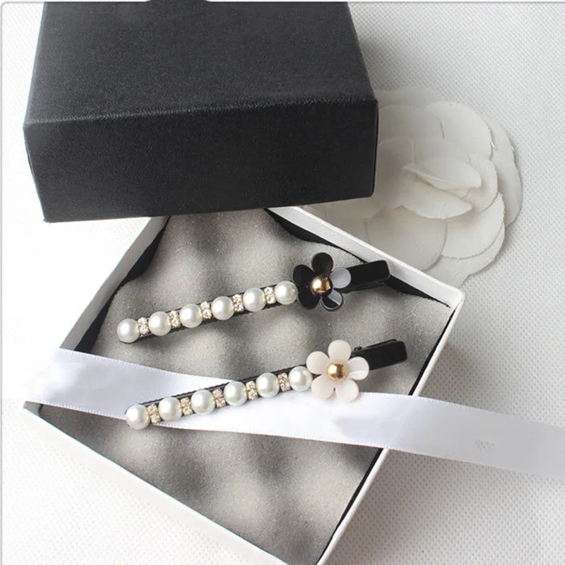

2022 Plastic Pearl Straight Barrette U-shaped Pin Barrettes Banana Clip Korean Fashion Daily Flower Bands Ponytail Clips Jewelry