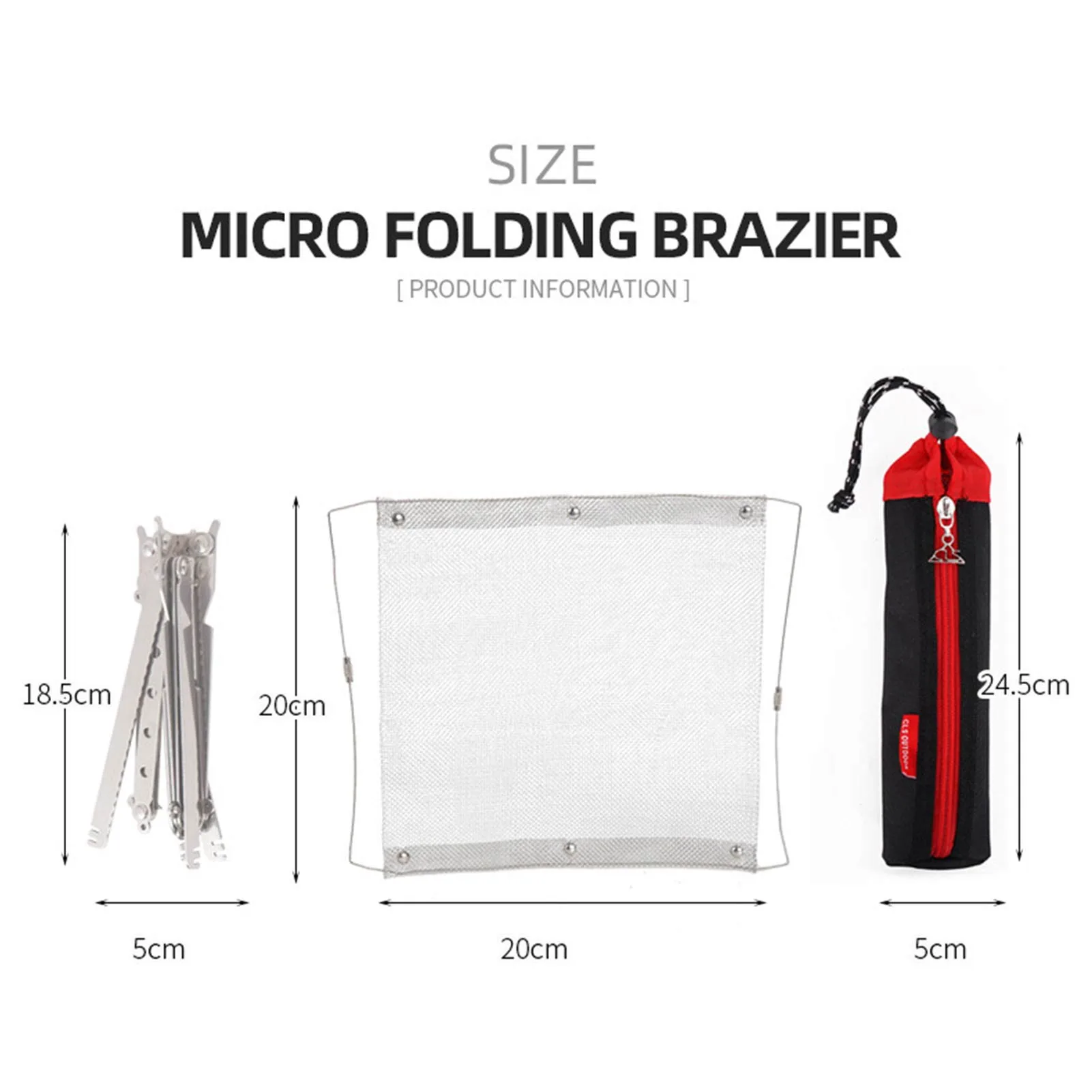 

Portable Stainless Steel BBQ Grill Folding BBQ Grill Mini Pocket BBQ Grill Barbecue Accessories For Home Park Use