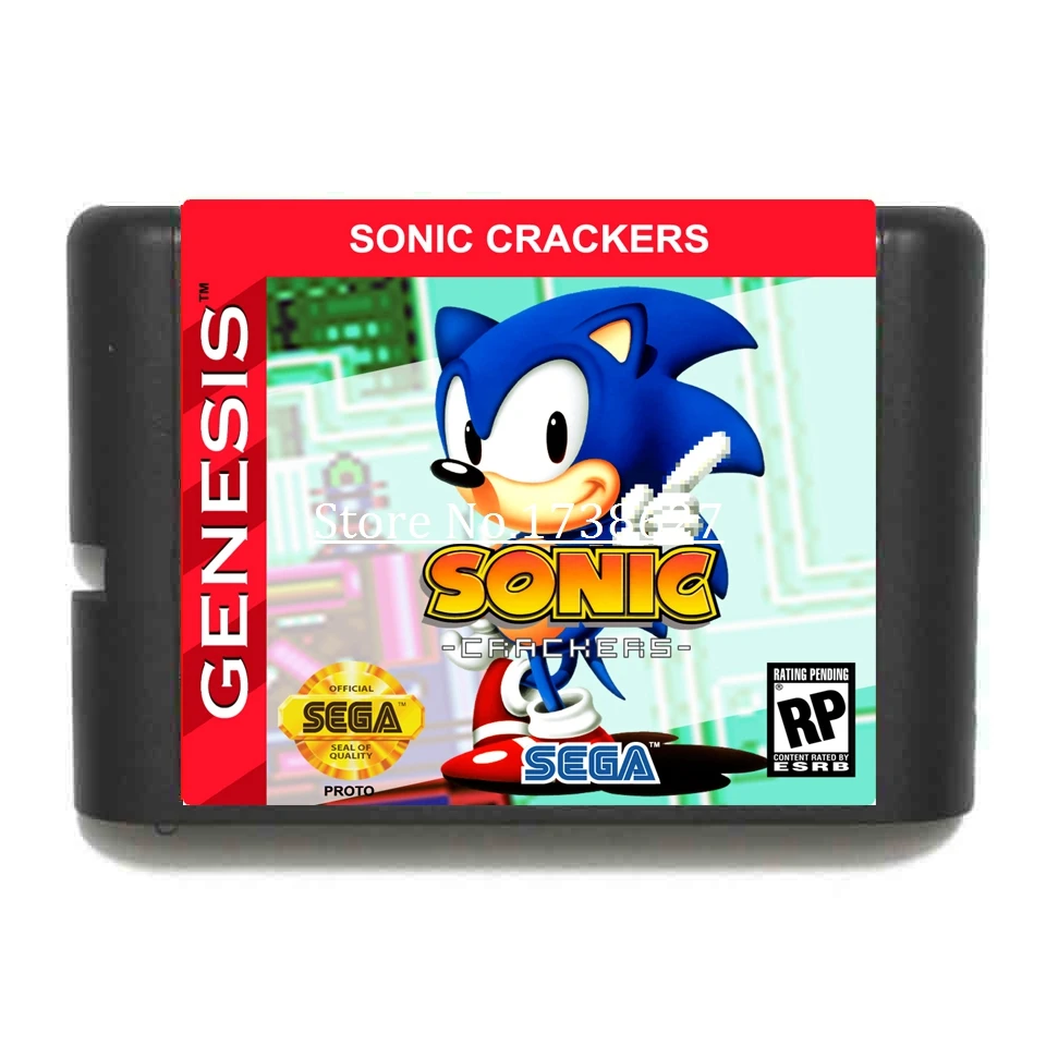 Sonic Crackers 16Bit игровой Картридж для Sega MegaDrive &amp Genesis System консолей | Электроника