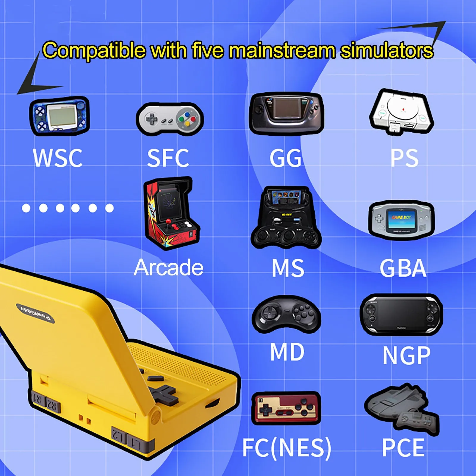 

Hand-held Game Console GBA Street Game Machine Portable Retro Handheld Game Console With 3.0 Inch HD LCD Screen for Kids Gif