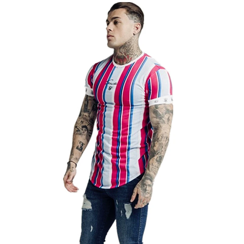 Футболка мужская с коротким рукавом модная облегающая быстросохнущая рубашка