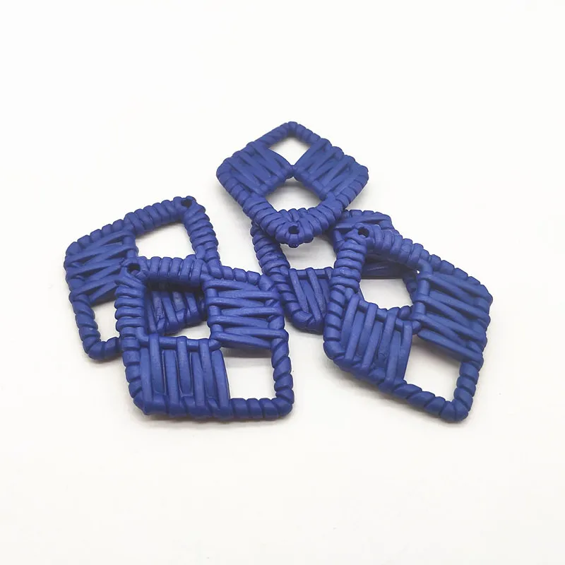 royal blue Новое поступление! 49X39 мм 100 шт акриловая ромбовидная Подвеска для сережек аксессуары, детали для серег, изготовление ювелирных изделий DIY - Цвет: royal blue