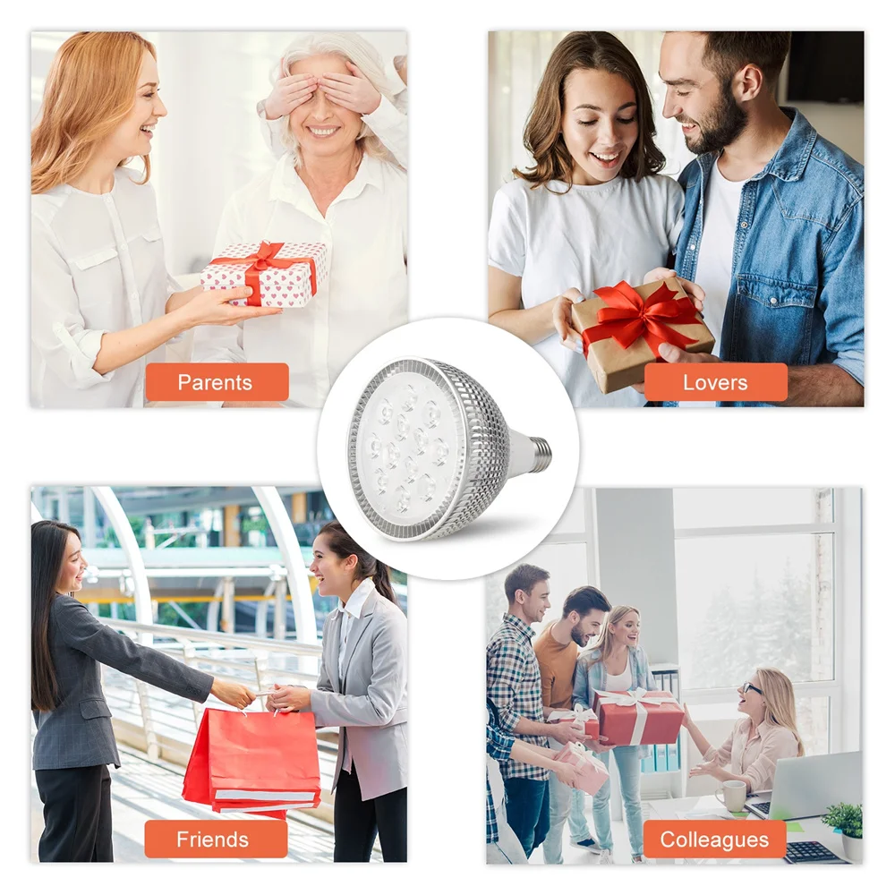 24 Вт Красный светильник терапии лампа 660nm импульсный светодиодный инфракрасный