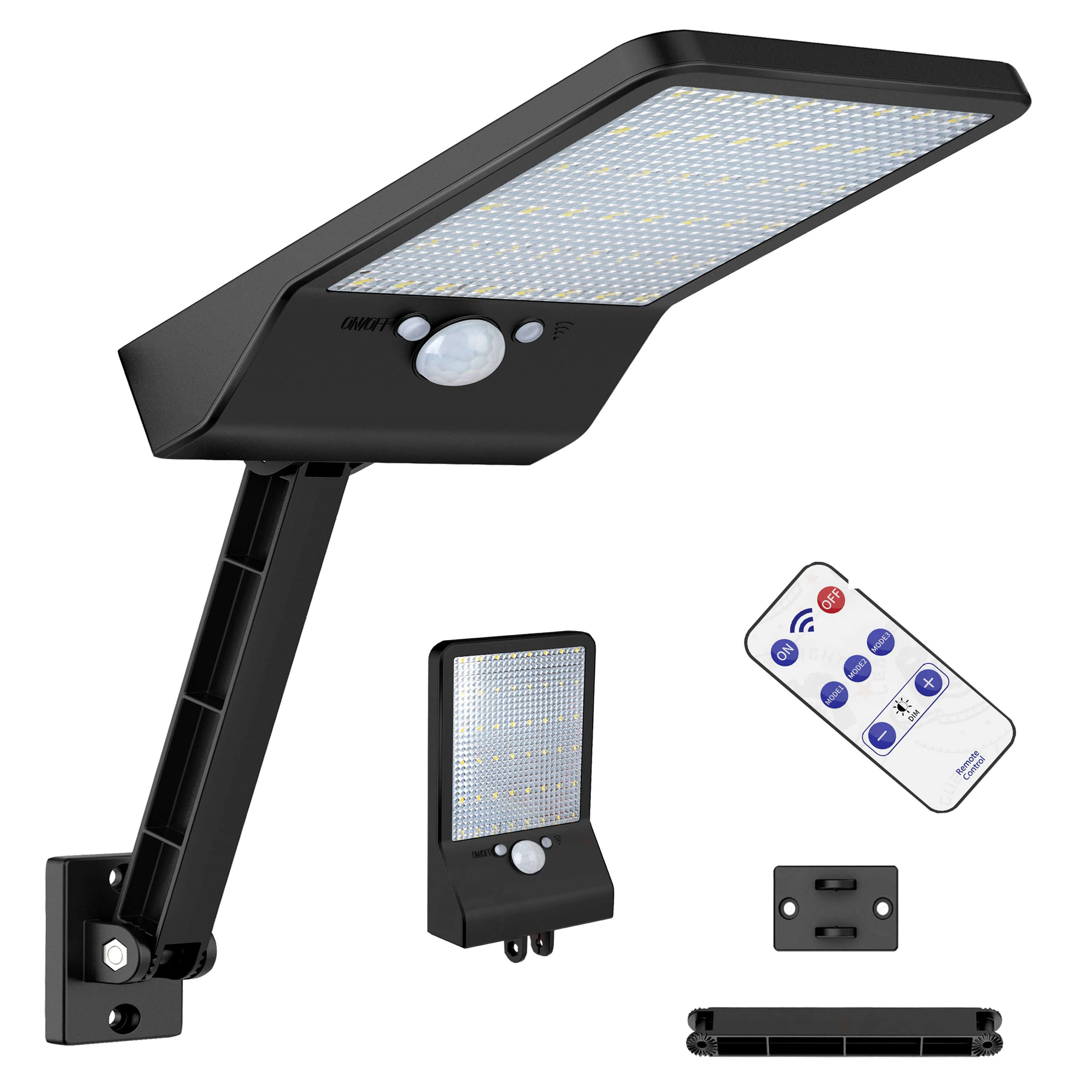 Светодиодный солнечный уличный настенный свет сад путь Наводнение PIR датчик