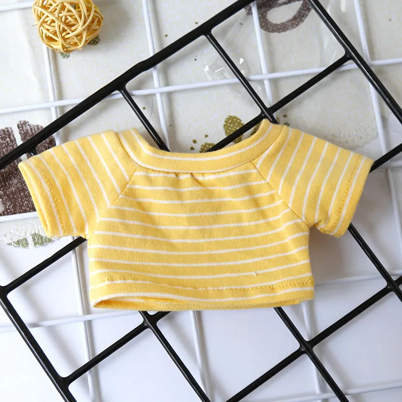 2 only clothes 20 см EXO Детские кухонные принадлежности платье полосатая рубашка милые конфеты брюки Кукла Одежда Брюки Футболка кукольные аксессуары - Цвет: 2 only clothes