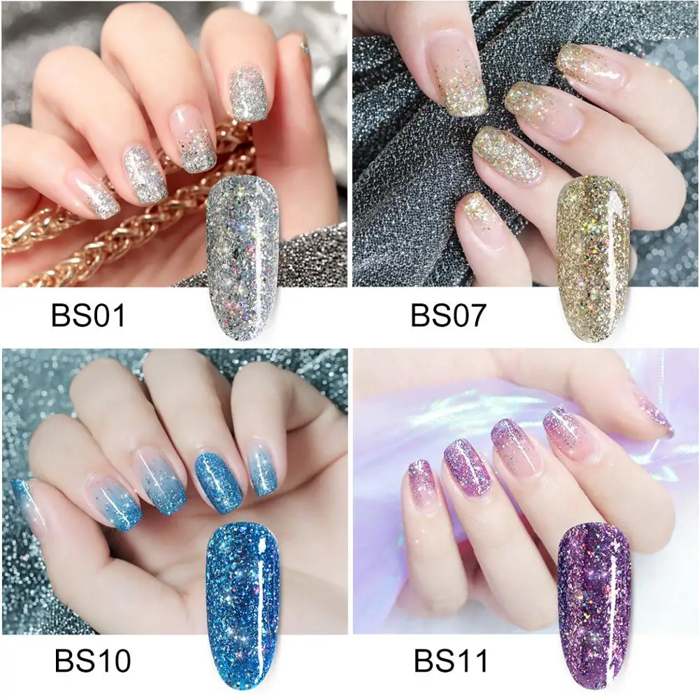 Супер цветные гелевые краски Кристальный лак LKE для дизайна ногтей Блестящий