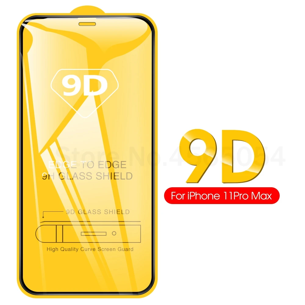 9D закаленное стекло для iphone XS MAX XR X 11 pro max Защитное Полное покрытие защита экрана |