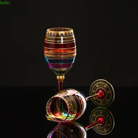 colored drawing wine glass crystal champagne flute glass cup red wine glasses stemware for vodka cups bar hotel party drinkware