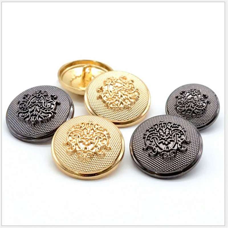 

6PCS Blazer Buttons Men's Embossment Diy Shirt Cufflink Jeans Sport Antique Ornament Coats Metal Shank Set Sewing Accessories