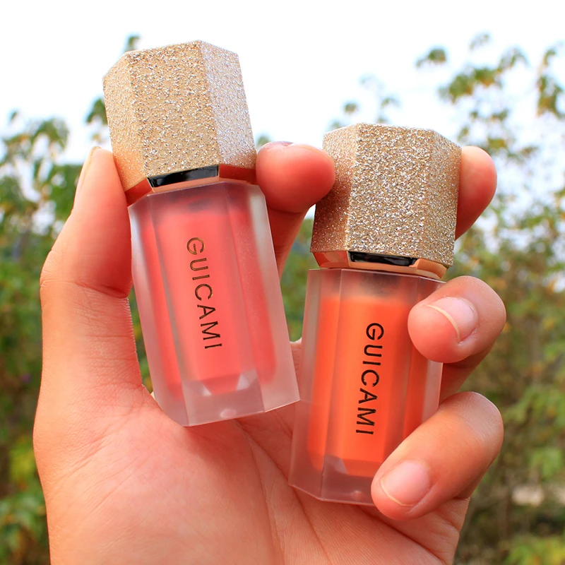 Жидкие румяна для лица контурный макияж стойкий розовый оттенок щек матовый крем