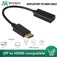 dp to hdmi compatib cable adapter stable transmission displayport to cable for macbook pro air projector camera tv computer