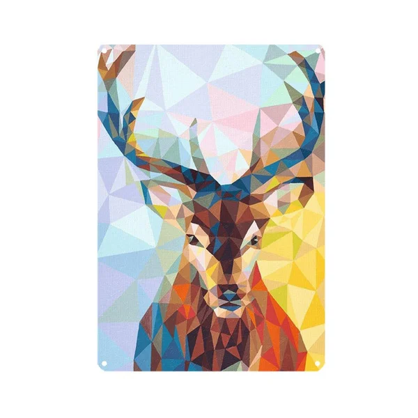 

Deer Metal Tin Sign Metal Strip Decoration Bathroom Board Bar Decoration Board