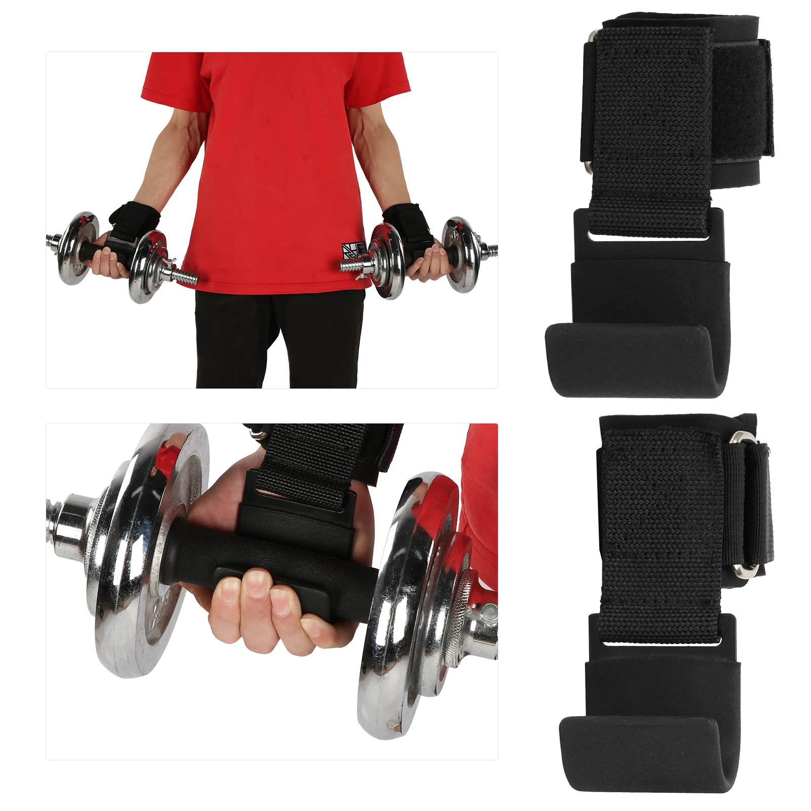 

Weightlifting Pull-ups Fitness Hand Grip PowerAssisted Non-slip Pull Hook Lengthen Elasticity Adjustable Sports Wrist Power Belt