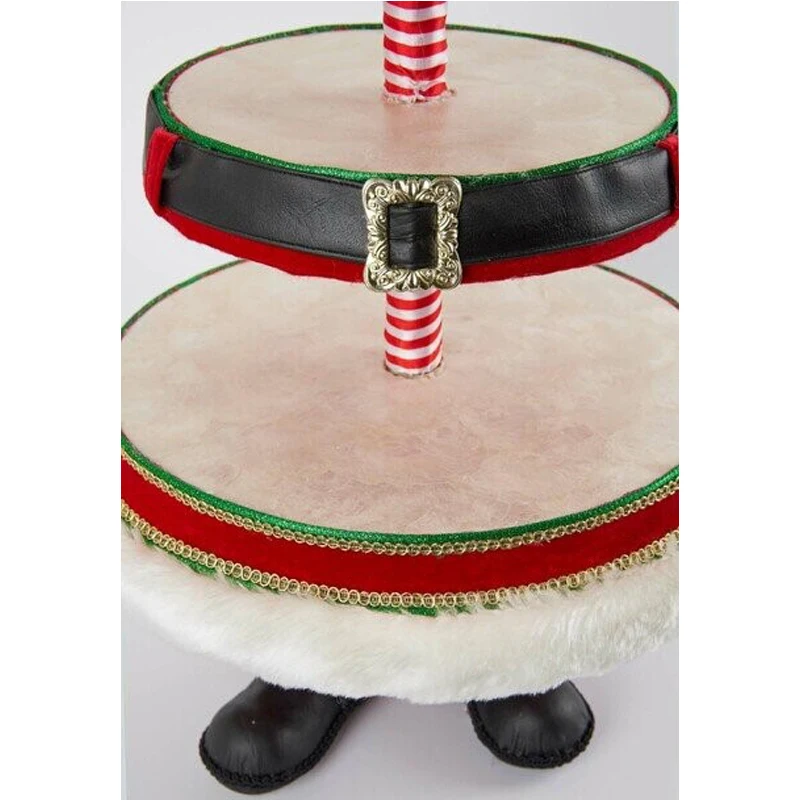 Estante para aperitivos de &aacute;rbol de Navidad, adornos artesanales de resina de Navidad, bandeja port&aacute;til, soporte para pastel, decoraci&oacute;n de pastel, mesa de postre de Navidad-2