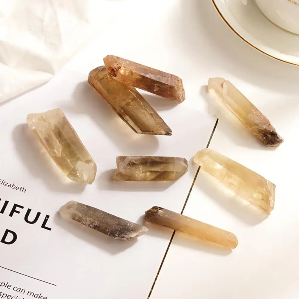

50g Natural Quartz Healing Stone Yellow Citrine Tower Healing Mineral Points Specimen Rough Reiki Pillar Crystal Cluster Ci A2R6