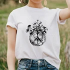 Микология Hippie Peace грибы футболка Эстетическая природа футболка для любителей вина Винтаж Для женщин Cottagecore завод садоводство топы, футболки