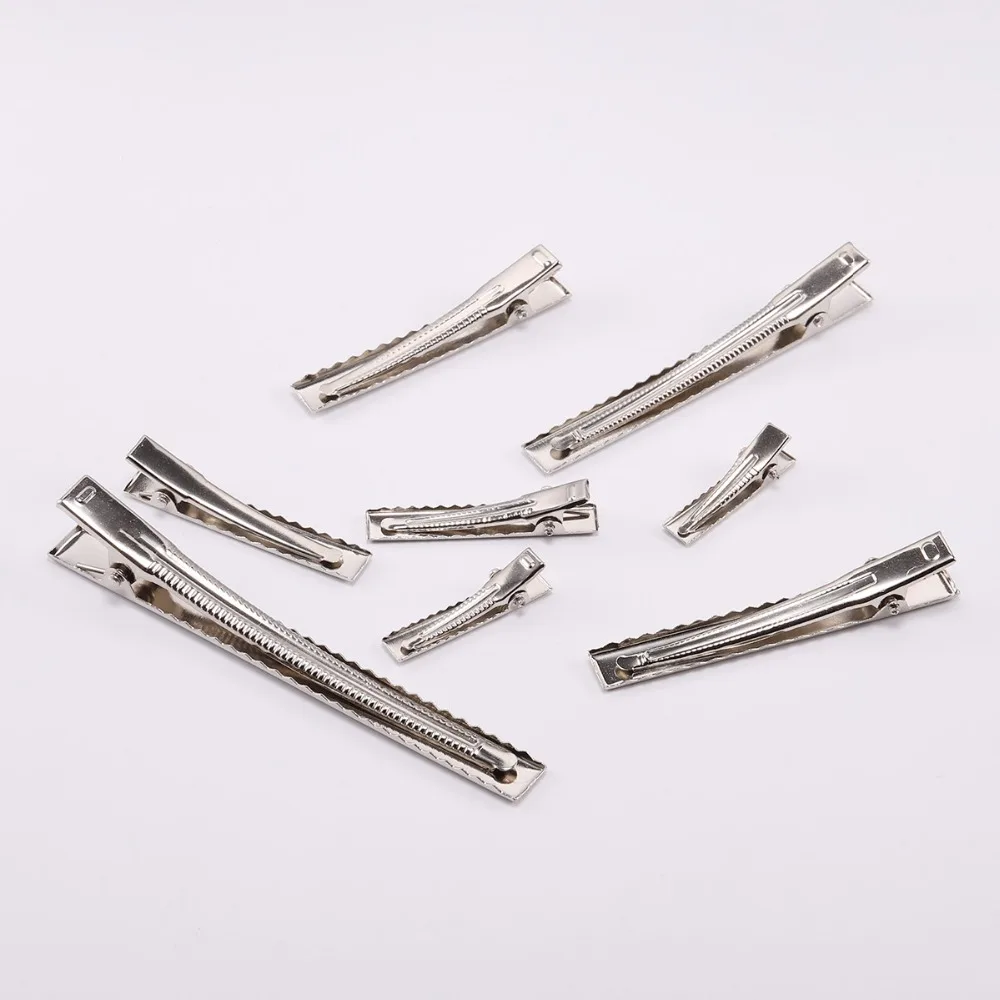 

20Pcs/Lot 30-98mm Flat Metal Single Prong Alligator Hairpin Clip Base for DIY Hair Clips Jewelry Findings Making Accessories