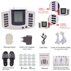 Электрический мышечный Стимулятор для расслабления на русскоманглийском языке, терапевтический массажер с 16 подушечками, импульсная акупунктура, обезболивающая перчатка, носок, обхват