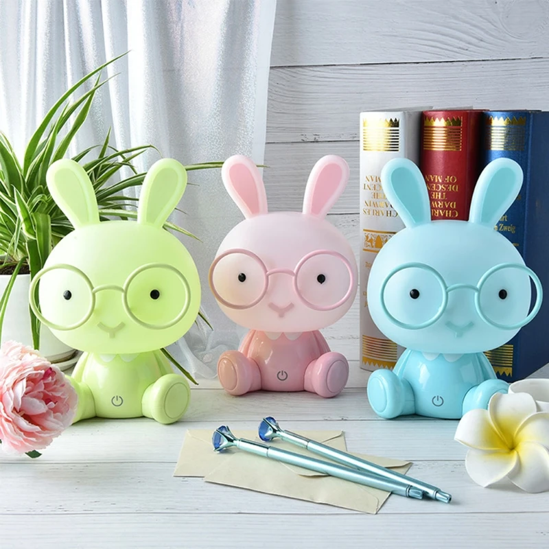 

Светодиодные USB-очки для ношения с мультяшным рисунком милый кролик украшение ночсветильник настольная лампа K0AA