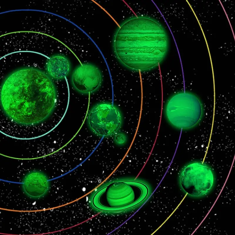 

Solar System Planet Luminous Wall Stickers Children's Room Decoration Baby Nursery Bedroom Wallpaper Glow In The Dark Home Decor