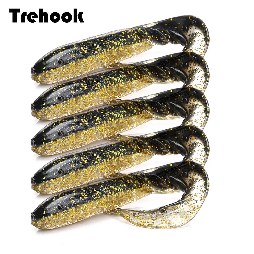 TREHOOK 5 шт./лот мягкие приманки для рыбалки Shad 7 см 2,4 г Easy Shiner силиконовая приманка искусственная червь приманка Воблер для ловли рыбы