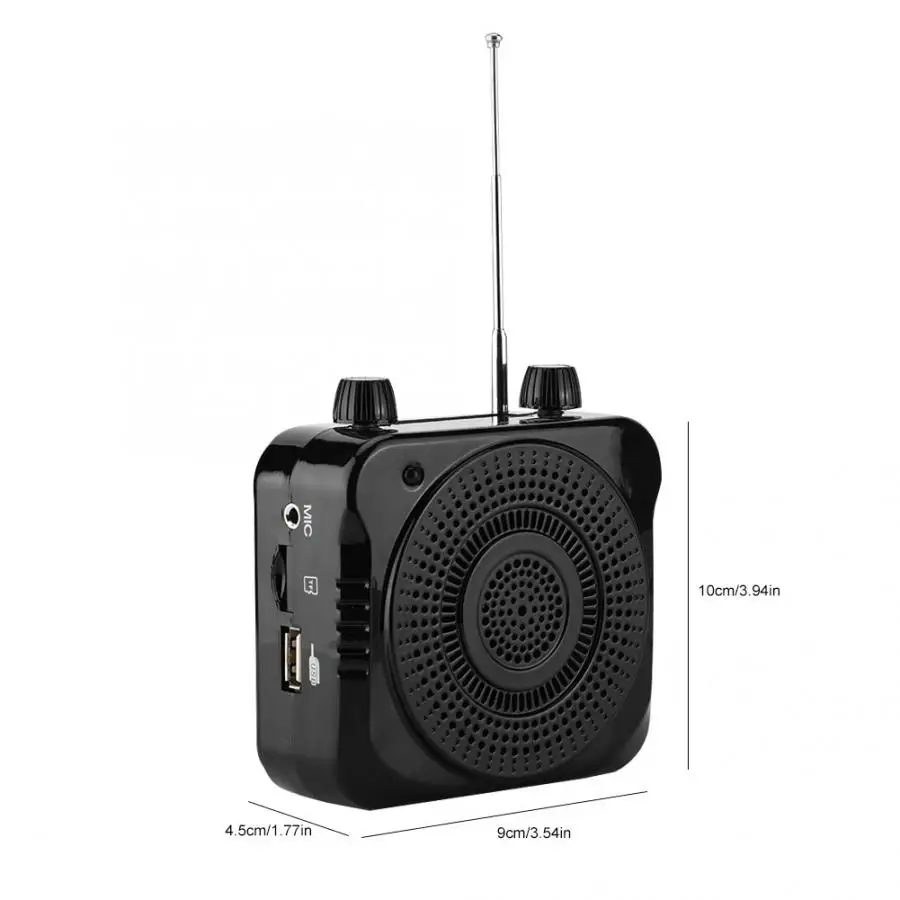 Мини-мегафон полиция портативный усилитель аудио беспроводное радио FM USB плеер