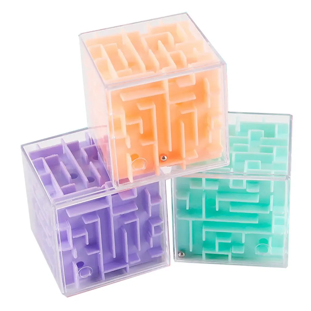 

1pc 3D Maze Ball Rotation Cube Professional Speed Puzzle Cube With Stickers Kids Brain Teaser Cube Magico Toys Random Color