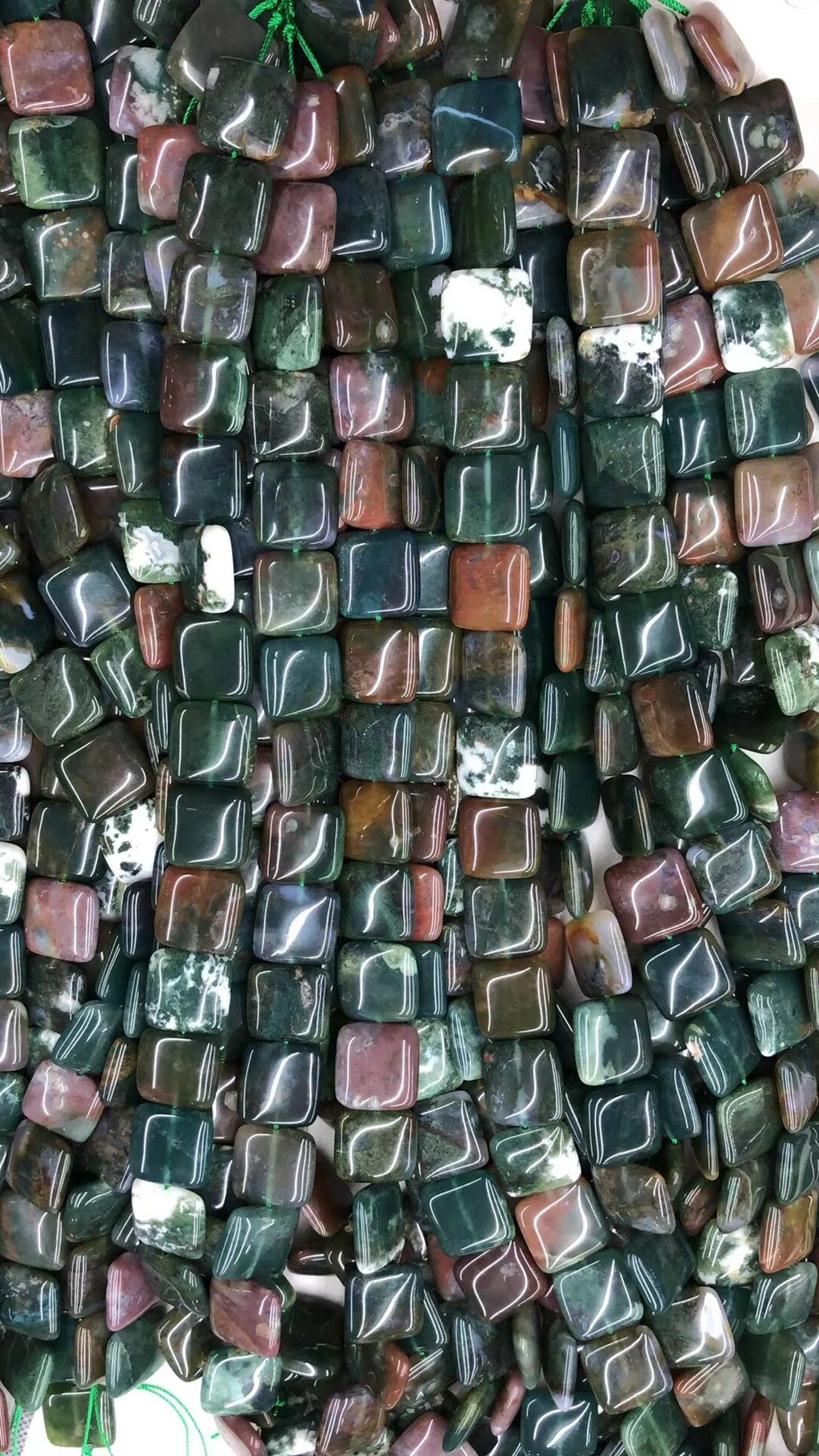 Оптовая продажа бусины из натурального индийского агата 20 мм квадратные