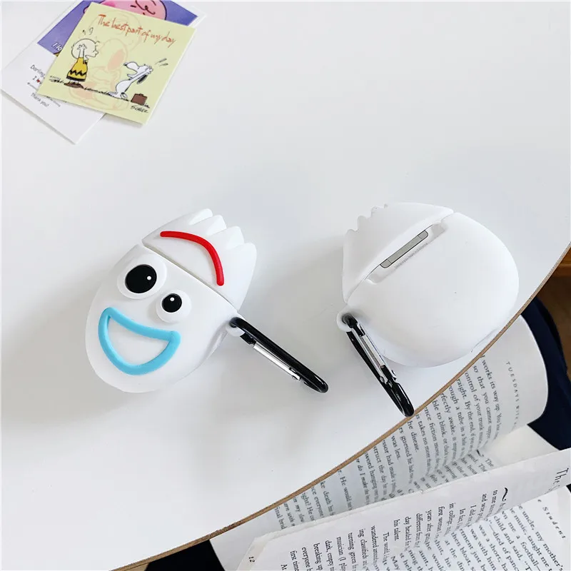 Милая история игрушек мультфильма форки брелок Bluetooth наушники чехол для Airpods милый защитный Брелок «Обложка» для Airpods аксессуары