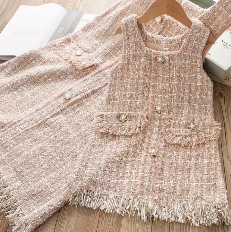 2019 New Children Baby Elegant Vest Tassel Dresses Girls Princess Boutique Clothes 5 pcs/lot Wholesale | Детская одежда и обувь