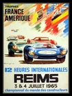 Реймс гонки 1965 винтажный Ретро стиль металлический жестяной знак постер настенный налет