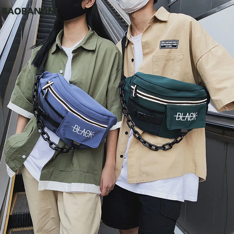 Large Capacity Waist Bag Canvas Fanny Pack For Men Unisex Belt Bag Multi-Functional Chest Bags Hip Hop Tooling Waist Pack