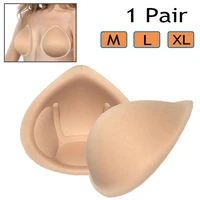 1 pair sponge bra pads push up breast enhancer removeable bra padding inserts cups for swimsuit bikini padding intimates