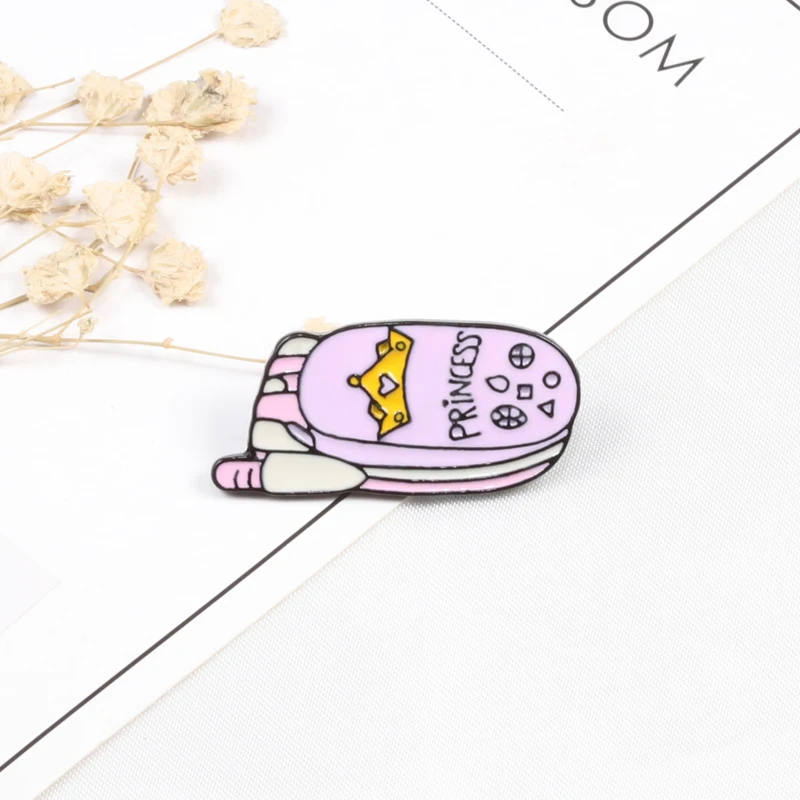 Рюкзак Книги камера мобильный телефон CD эмаль значки Pin розовая брошь с дизайном