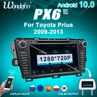 магнитола 2 din андроид Автомобильный Радио 2 DIN Android 10 Автомагнитола PX6 для Toyota Prius 2009 2010-2013 2DIN автомобильный стерео Авто Аудио навигация Мультимедийная система экран