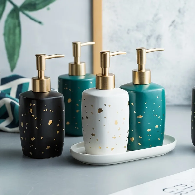 Диспенсер для жидкого мыла с узором из неравномерных фрагментов 380 мл диспенсер